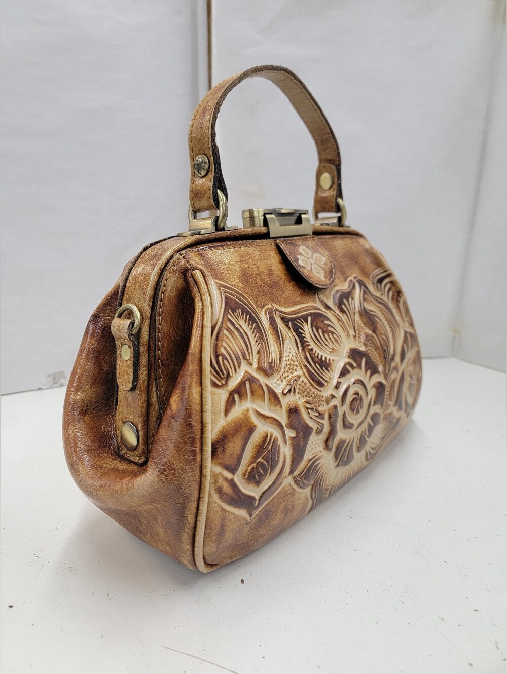 Patricia Nash Tooled Gracchi Satchel Bag - Picture 2 of 11